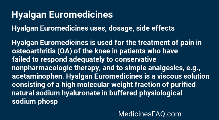 Hyalgan Euromedicines