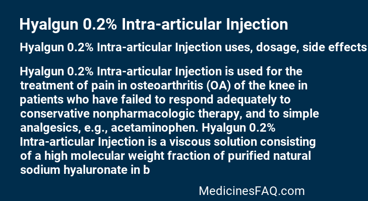 Hyalgun 0.2% Intra-articular Injection