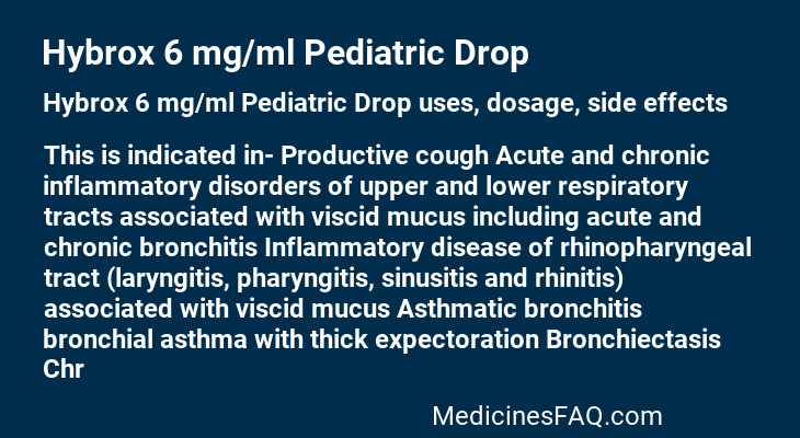 Hybrox 6 mg/ml Pediatric Drop