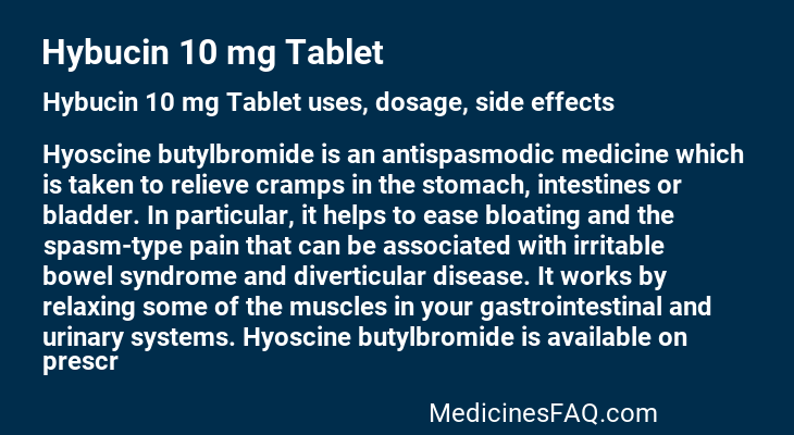 Hybucin 10 mg Tablet