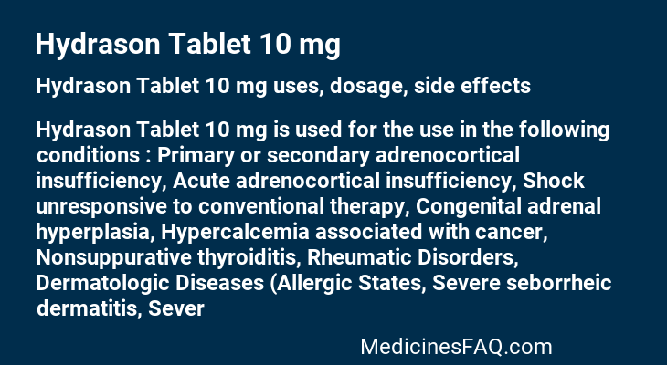 Hydrason Tablet 10 mg