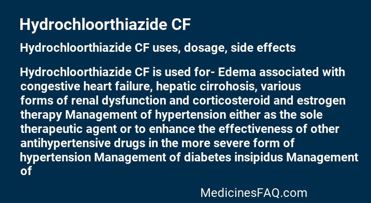 Hydrochloorthiazide CF