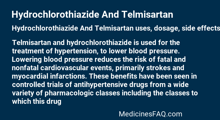 Hydrochlorothiazide And Telmisartan