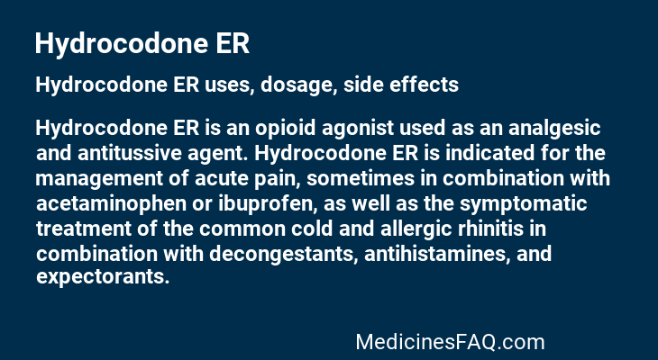 Hydrocodone ER