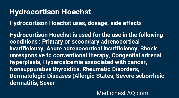 Hydrocortison Hoechst
