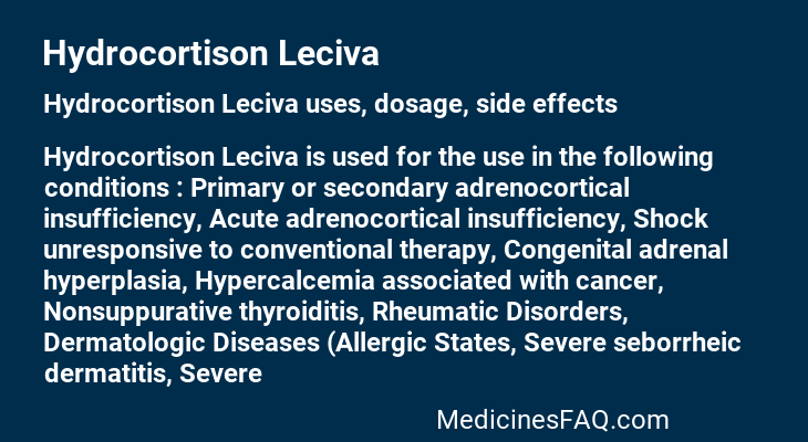 Hydrocortison Leciva