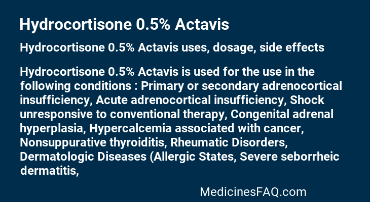 Hydrocortisone 0.5% Actavis