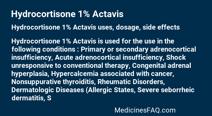 Hydrocortisone 1% Actavis
