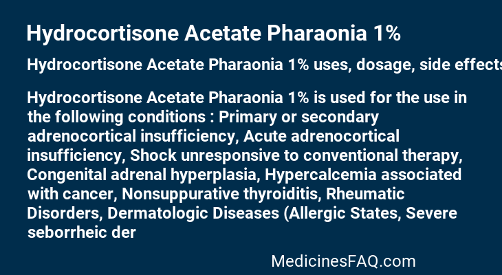 Hydrocortisone Acetate Pharaonia 1%