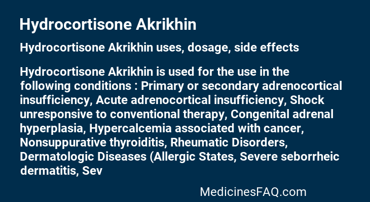 Hydrocortisone Akrikhin