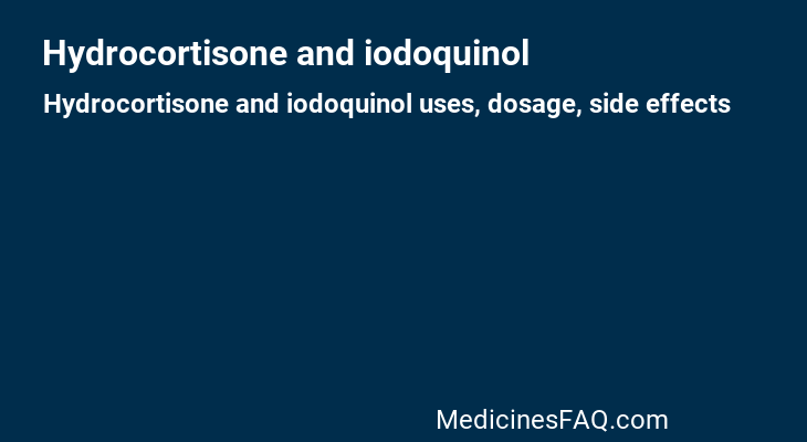 Hydrocortisone and iodoquinol