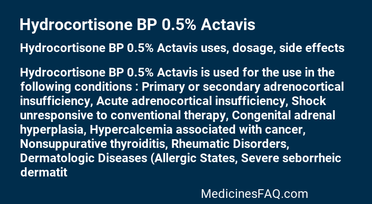 Hydrocortisone BP 0.5% Actavis