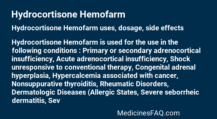 Hydrocortisone Hemofarm