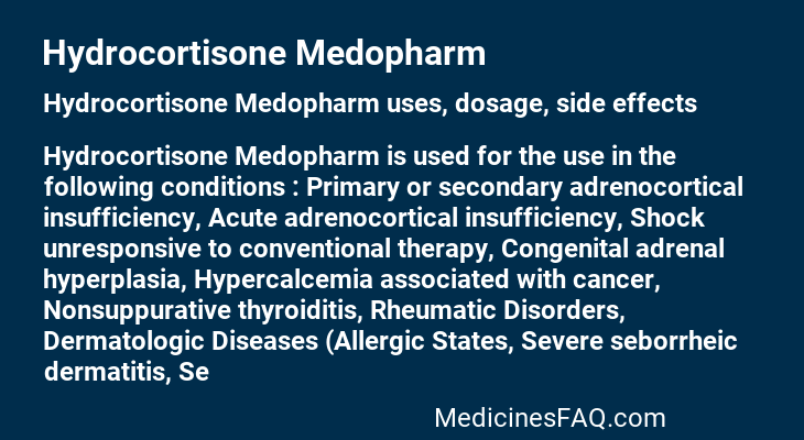 Hydrocortisone Medopharm