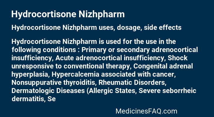 Hydrocortisone Nizhpharm