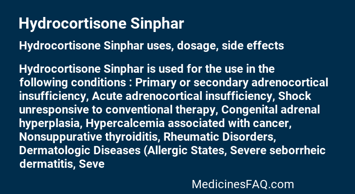 Hydrocortisone Sinphar