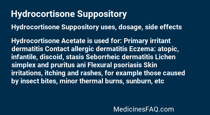 Hydrocortisone Suppository