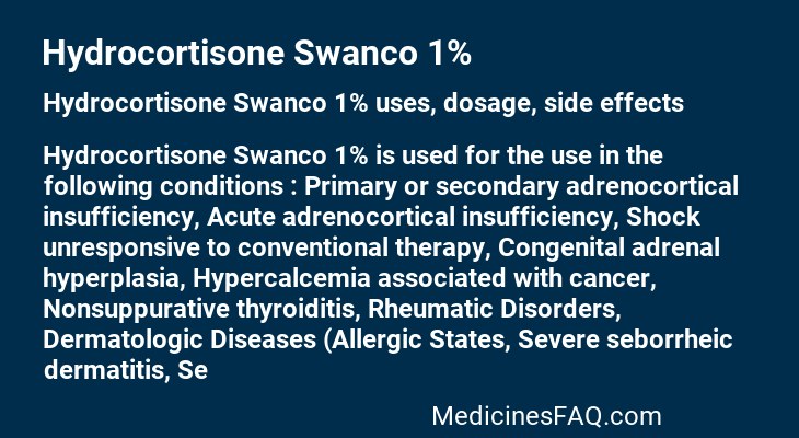 Hydrocortisone Swanco 1%