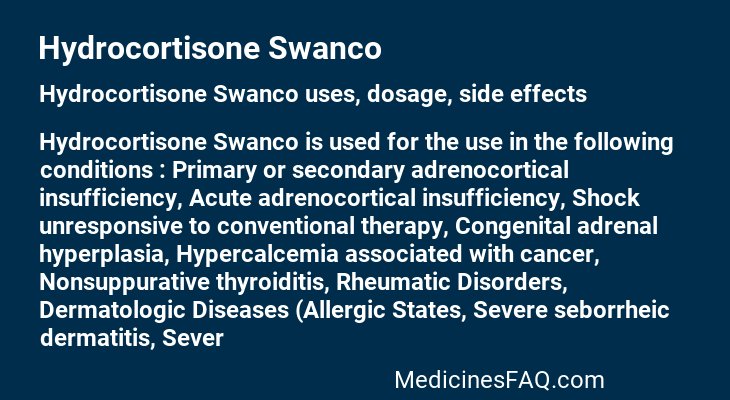 Hydrocortisone Swanco