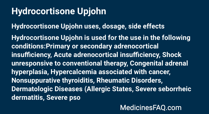 Hydrocortisone Upjohn