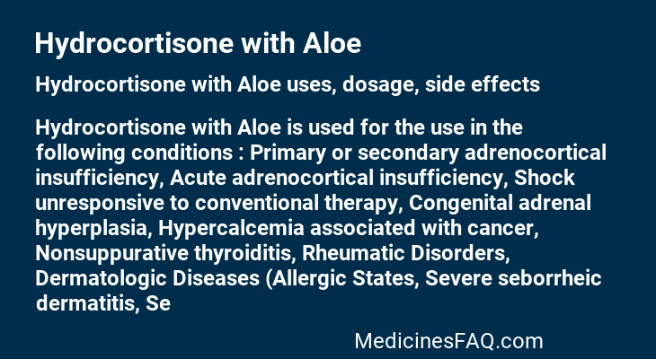 Hydrocortisone with Aloe