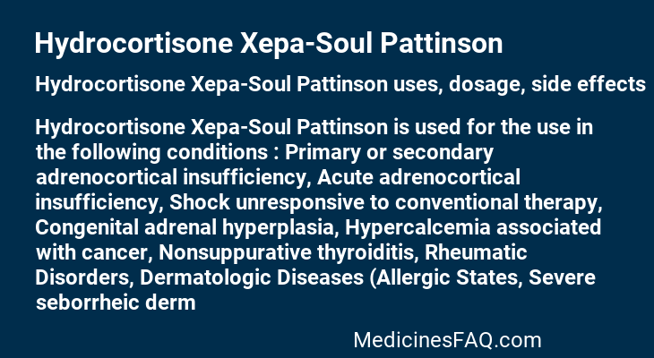 Hydrocortisone Xepa-Soul Pattinson