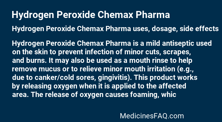 Hydrogen Peroxide Chemax Pharma