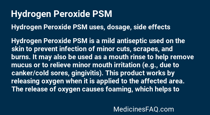 Hydrogen Peroxide PSM