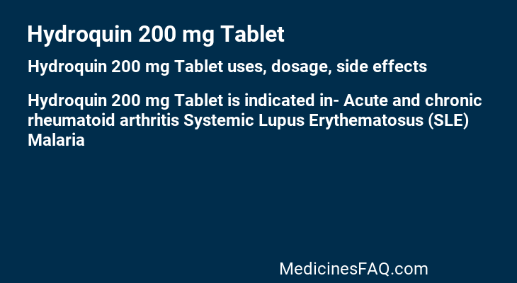 Hydroquin 200 mg Tablet