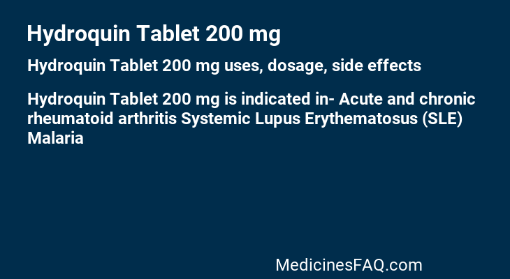 Hydroquin Tablet 200 mg