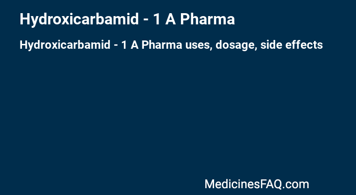 Hydroxicarbamid - 1 A Pharma