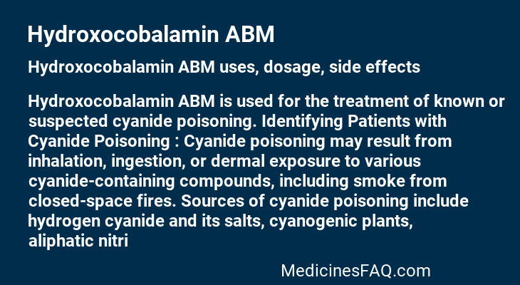 Hydroxocobalamin ABM