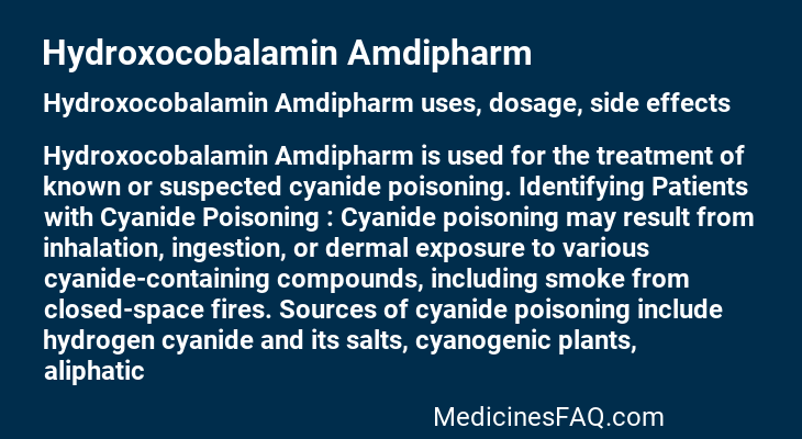 Hydroxocobalamin Amdipharm