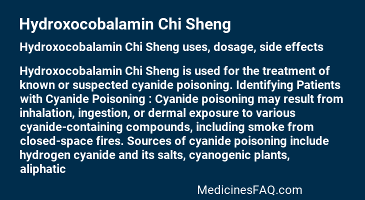 Hydroxocobalamin Chi Sheng