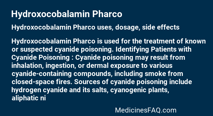 Hydroxocobalamin Pharco