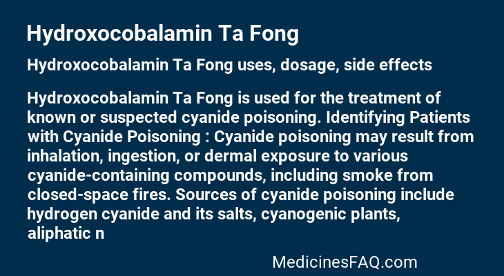 Hydroxocobalamin Ta Fong