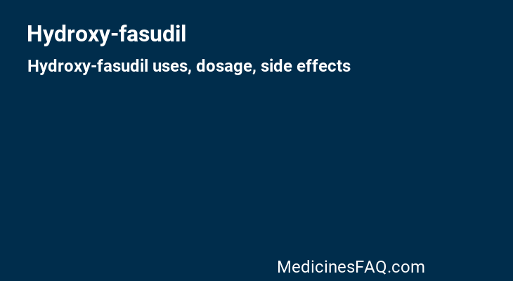 Hydroxy-fasudil