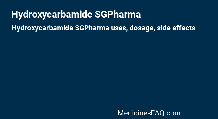 Hydroxycarbamide SGPharma