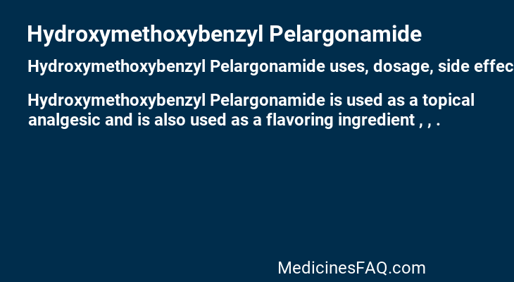 Hydroxymethoxybenzyl Pelargonamide