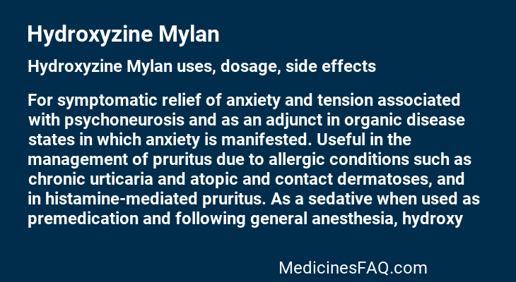 Hydroxyzine Mylan