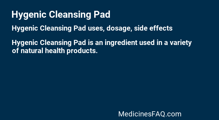 Hygenic Cleansing Pad