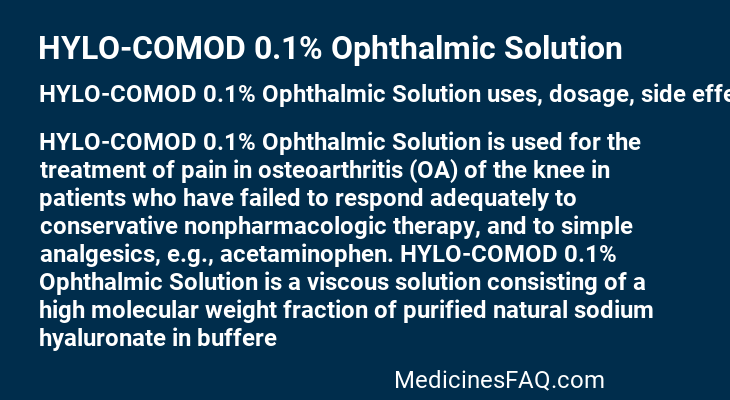 HYLO-COMOD 0.1% Ophthalmic Solution