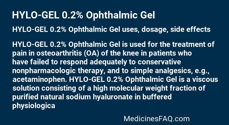 HYLO-GEL 0.2% Ophthalmic Gel