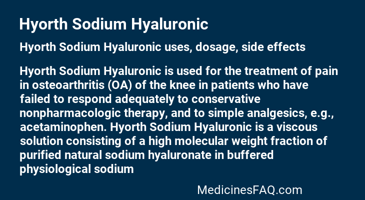 Hyorth Sodium Hyaluronic