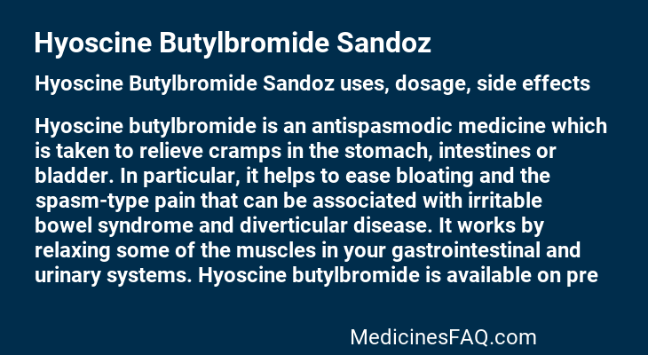 Hyoscine Butylbromide Sandoz