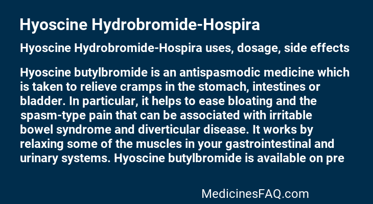 Hyoscine Hydrobromide-Hospira