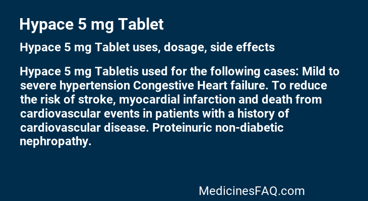 Hypace 5 mg Tablet