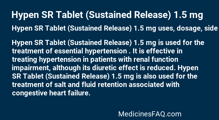 Hypen SR Tablet (Sustained Release) 1.5 mg