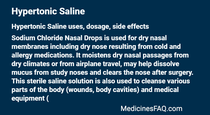 Hypertonic Saline