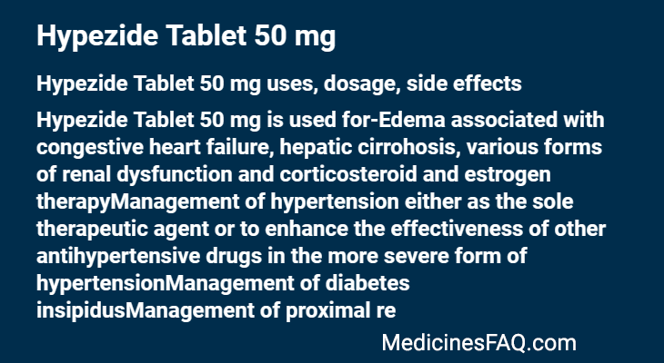 Hypezide Tablet 50 mg